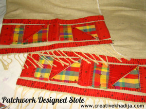Applique Patch work on Stole