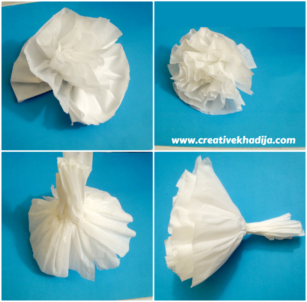 Tissue Paper Flowers Making