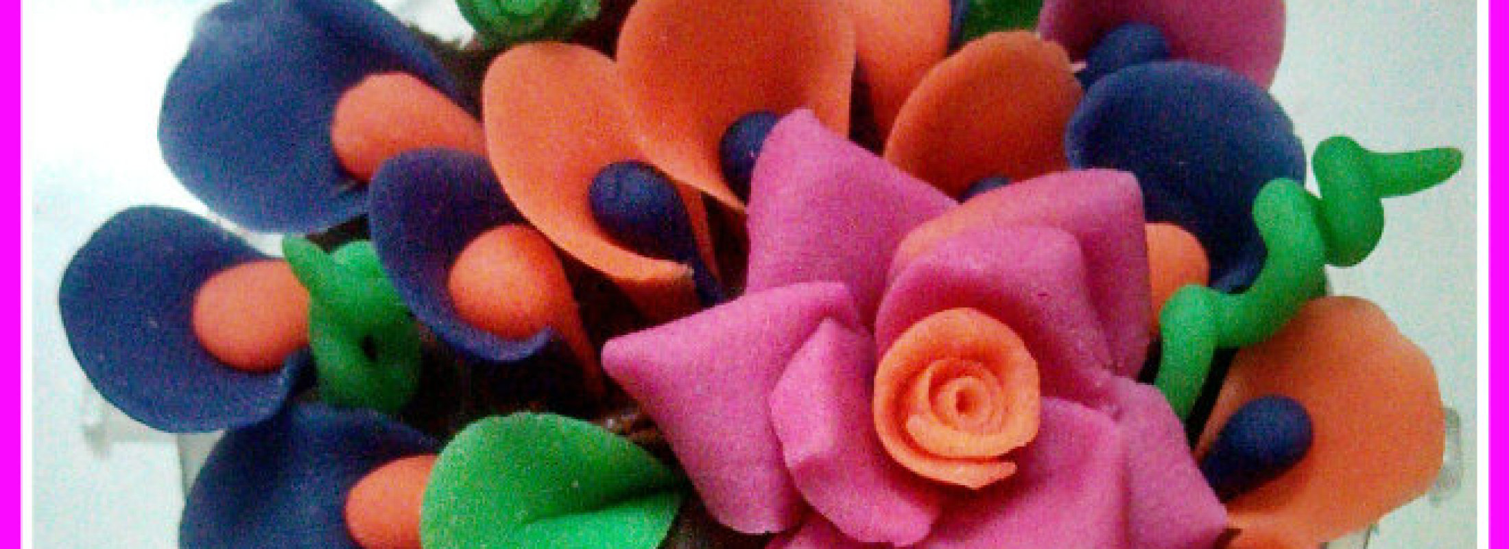dough flowers basket making