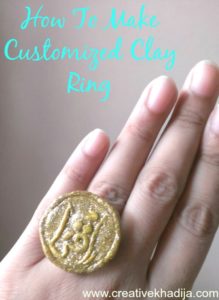 how to make customized clay ring