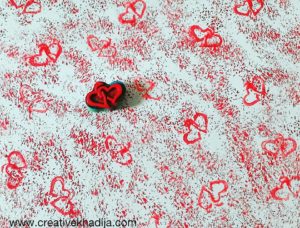 Handmade hearts stamping texture cards for sale