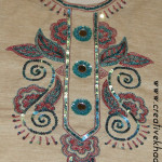 zardosi embroidery on shirt neckline tutorial