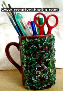 broken mug recycling mosaic