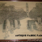 antique fabric sketching painting