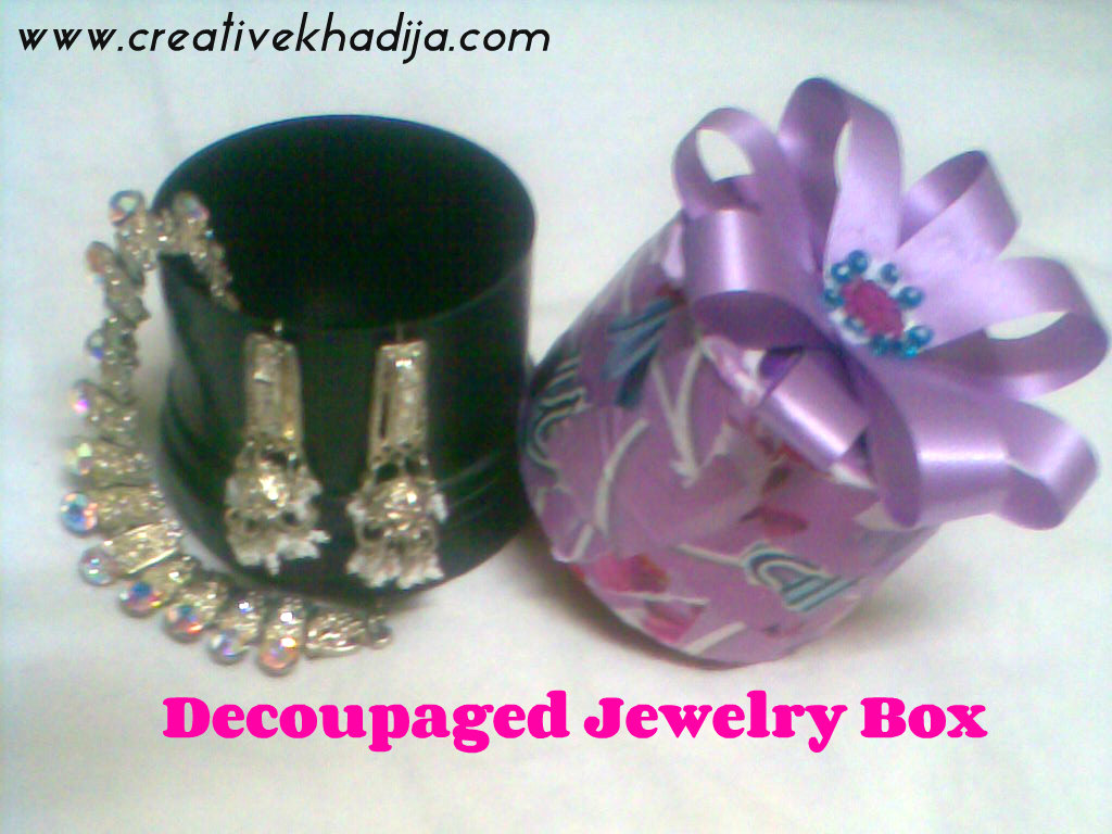 decoupaged jewelry box making