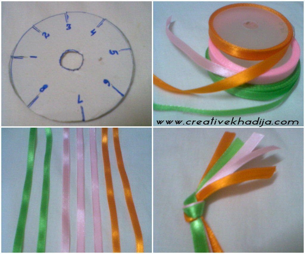 friendship band making with ribbons