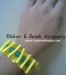 Ribbon & beads accessory diy