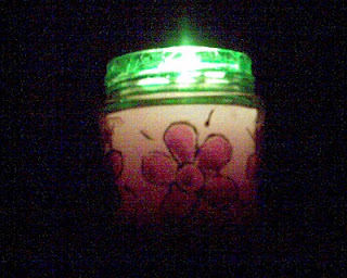 glass paint candle