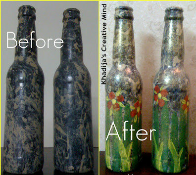 Empty Glass Bottle Recycling Creative Idea and Tutorial