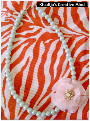 Organza Flower Tutorial & Pearl Necklace Restyle