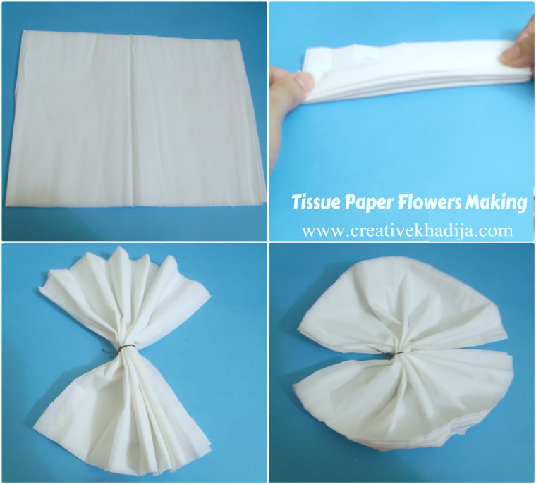 Tissue Paper Flowers Making