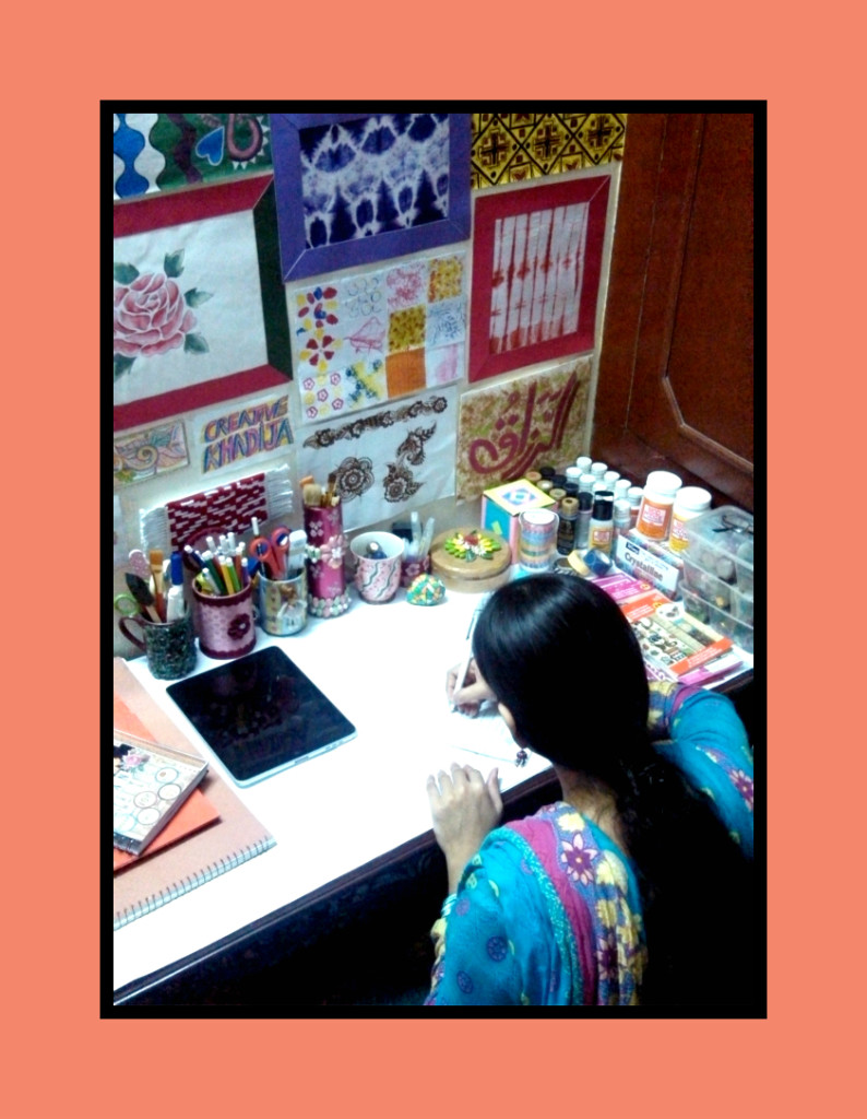 creative khadija workspace art room