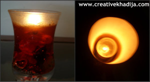 candle in paper lantern