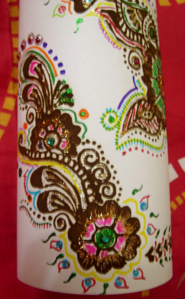 DIY Paper Lantern with Henna Designs