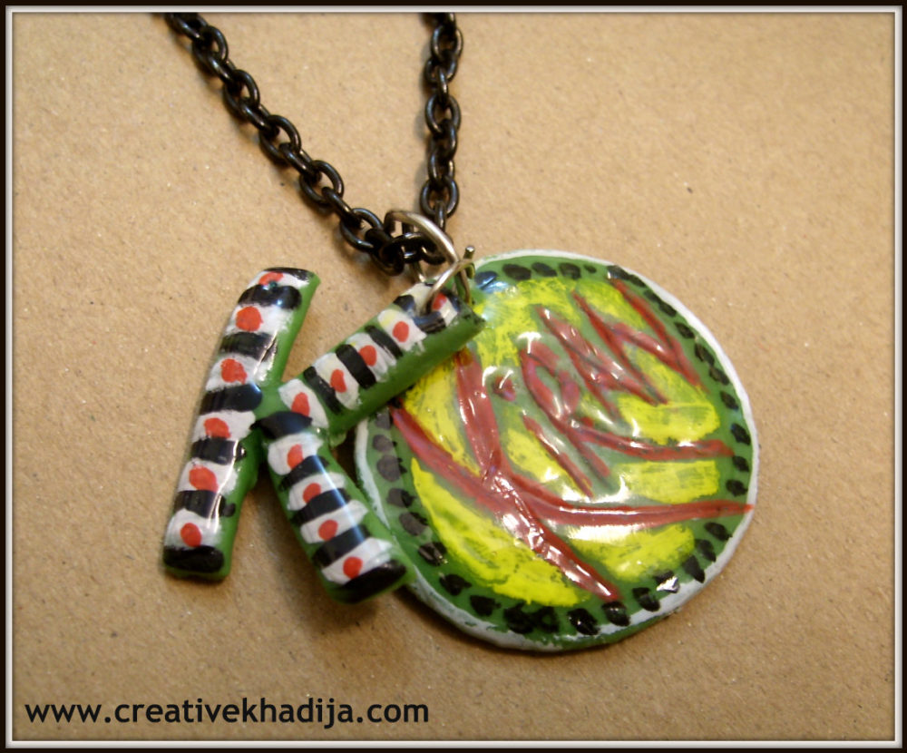 clay pendant necklace making tutorial 