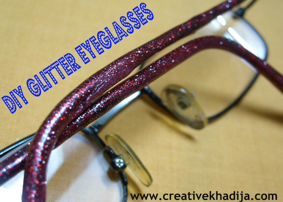 glitter eyeglass DIY