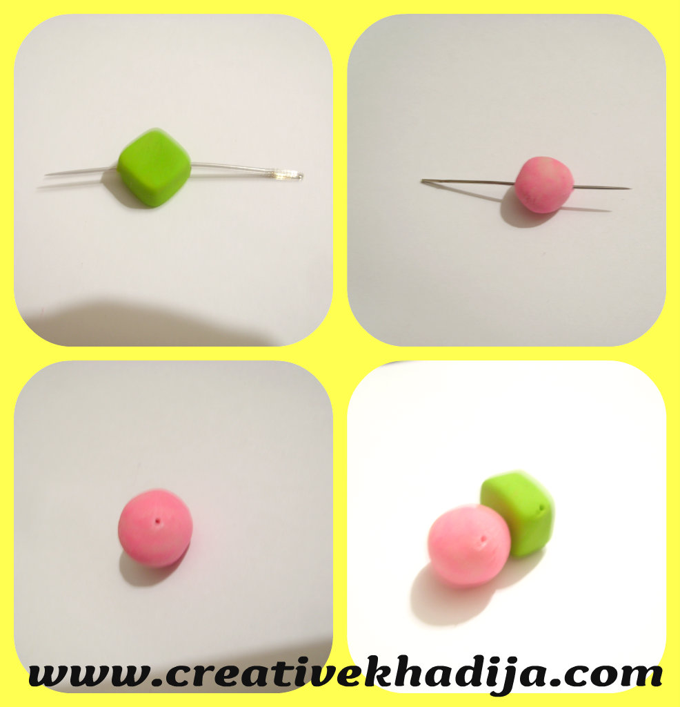 clay beads earrings