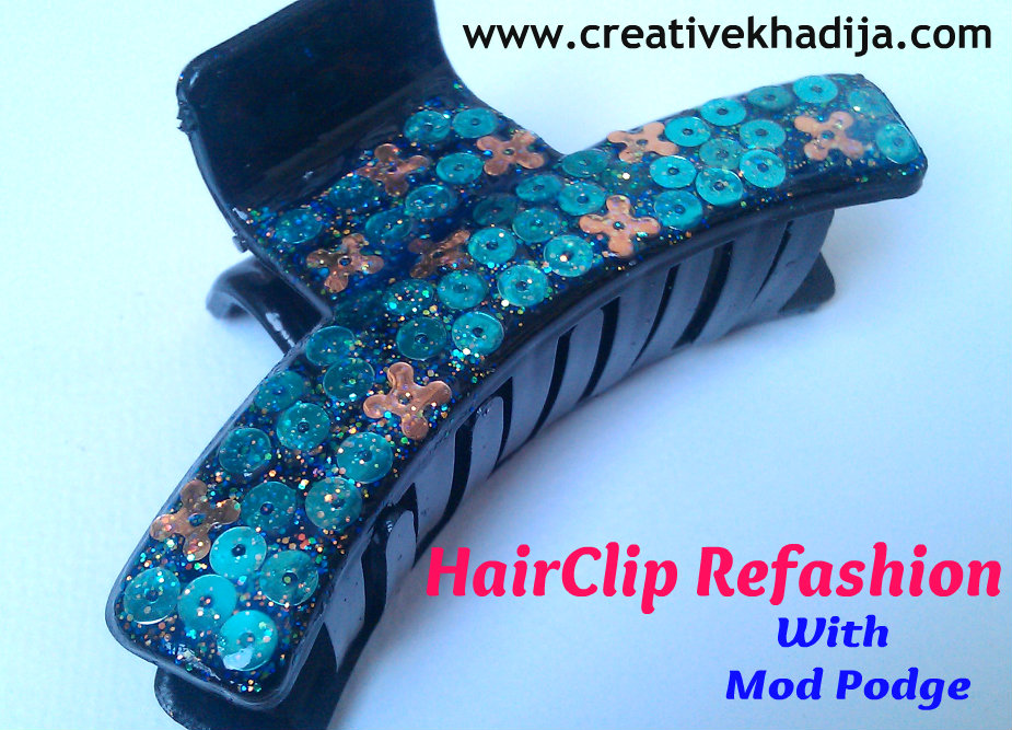 Hairclip DIY with Mod Podge