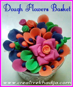 dough flowers basket making