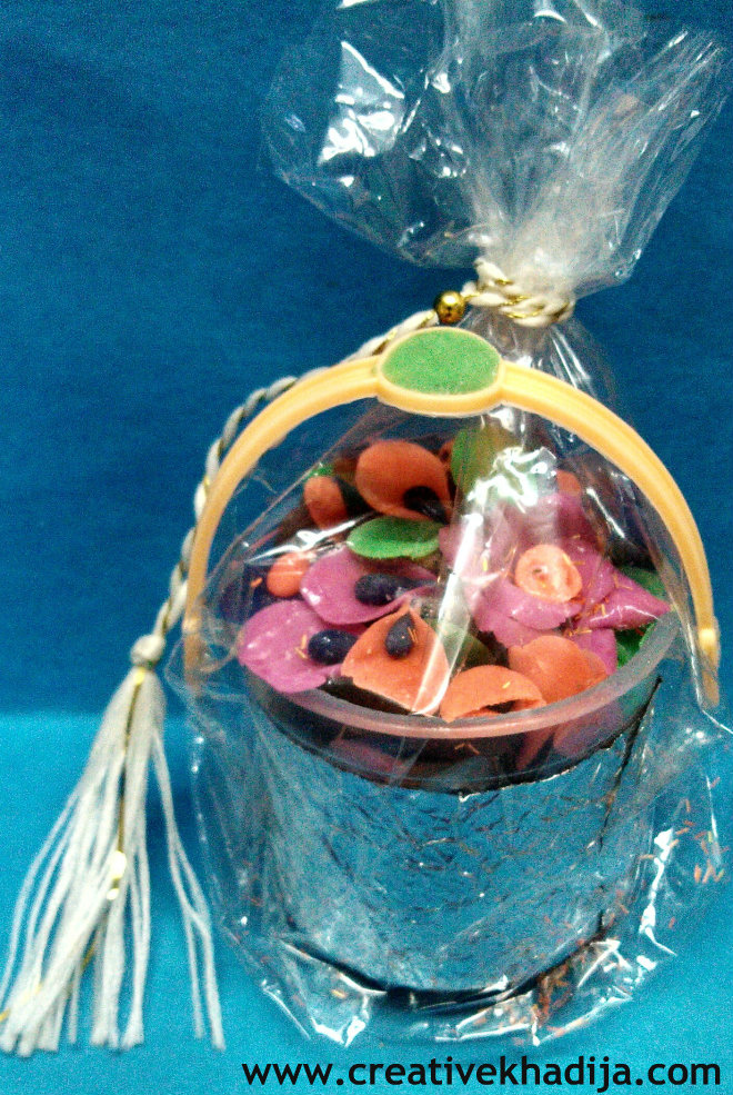 flower basket gift making idea