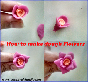 how to make dough flowers
