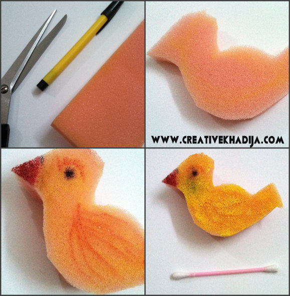 how to make foam craft birds