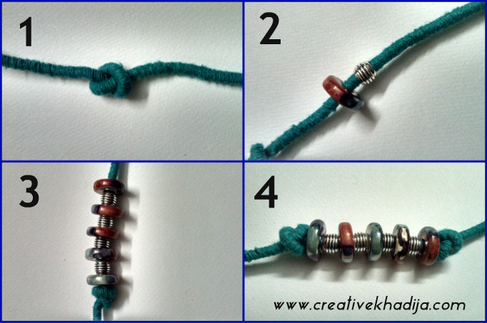 DIY ceramic beads bracelet
