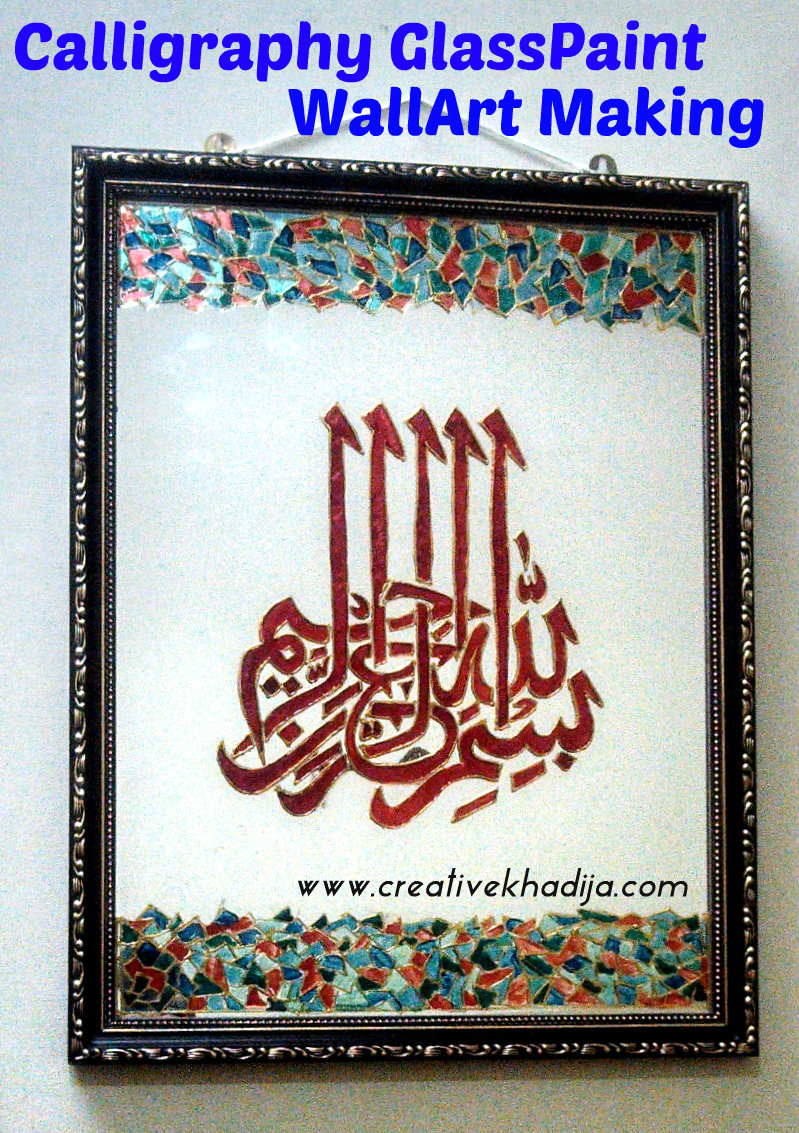 islamic calligraphy glass paint wall art making