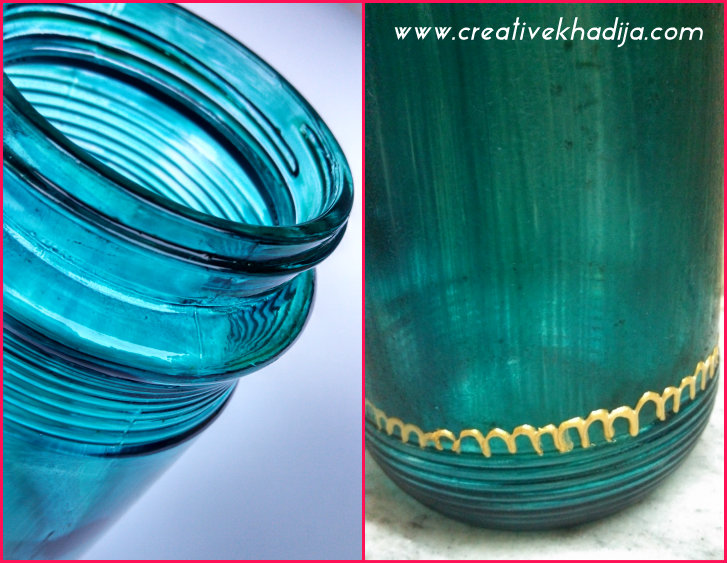 glass painted jar brushes organizer idea