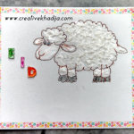 eid card crafts sheep collage clay