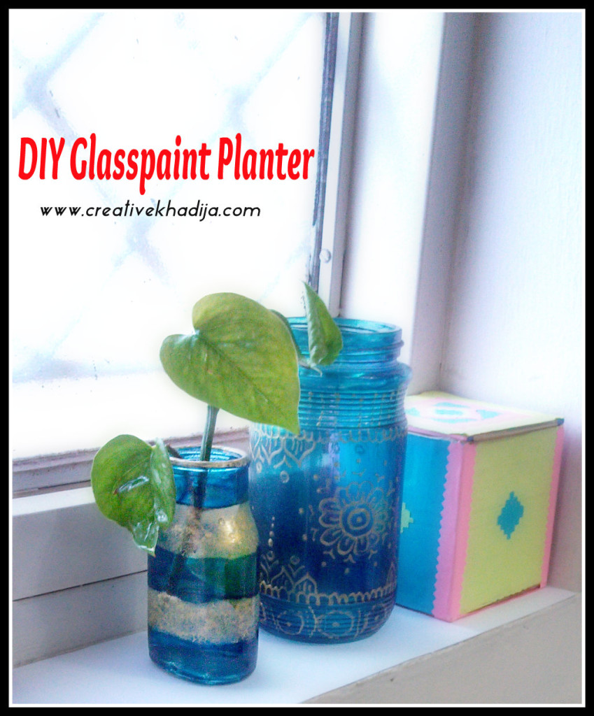 DIY Small Planter pot, DIY glassPaint Planter Pot