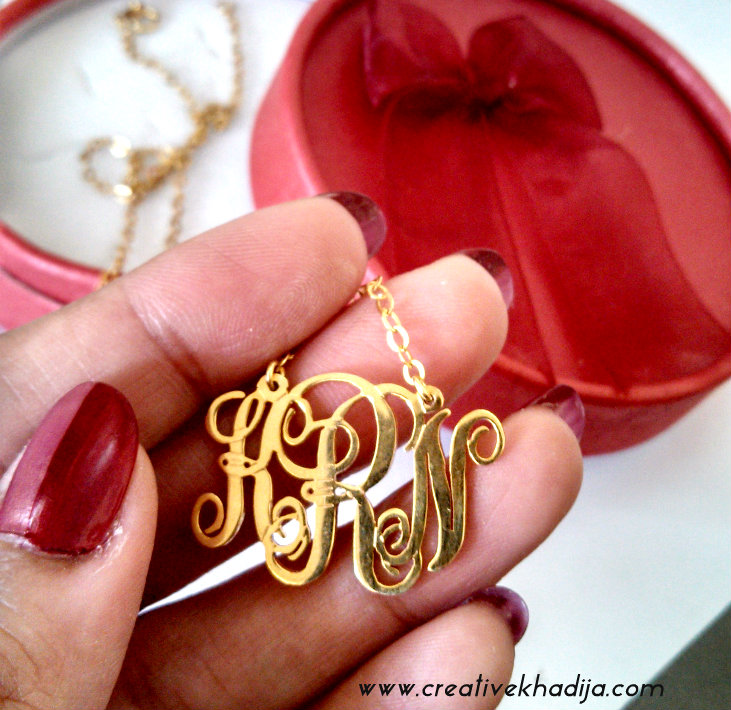 designer handcrafted monogram necklace jewelry review