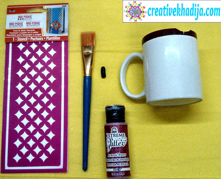 anthro inspired chevron recycled mug container DIY ideas