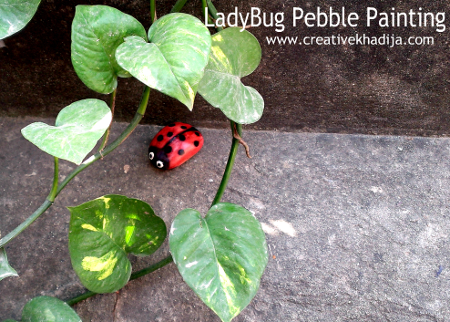 How-To Paint Ladybug Stone-Rock-Pebbles