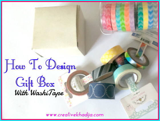 Diy Washi Tape Box/homemade washi tape storage box/cardboard reuse idea/diy washi  tape organizer 