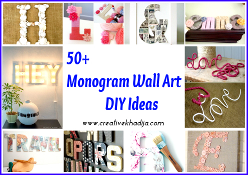 monogram wallart decor ideas