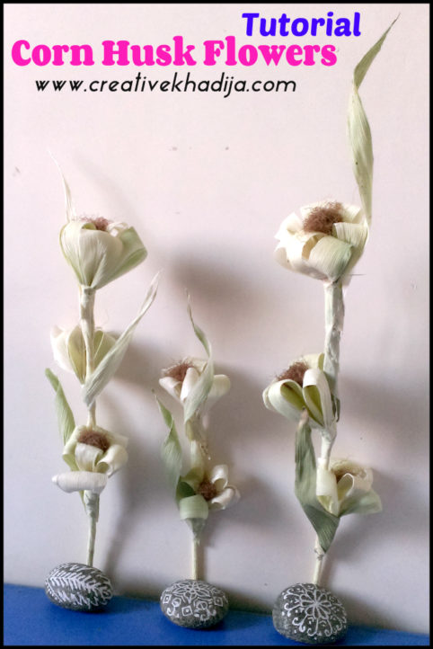 corn husk handmade flowers tutorial