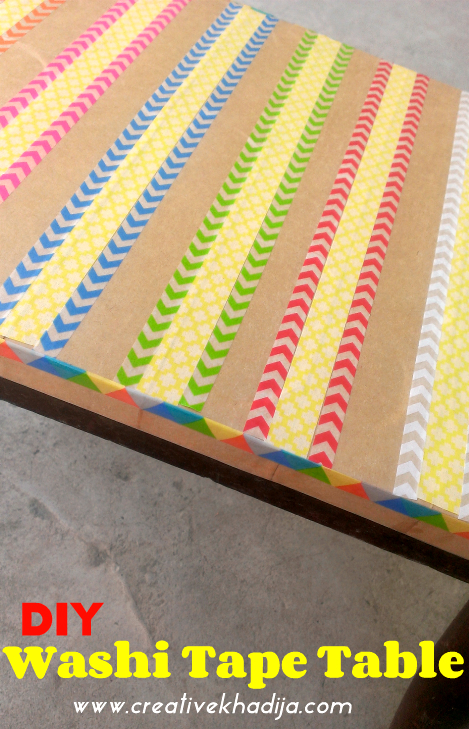 How To Decorate an Old Table with Washi Tape