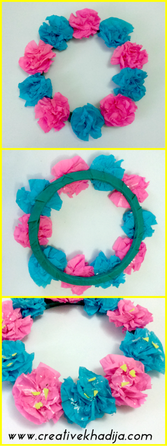 How To Make Crepe Paper Flowers Wreath-Recycling