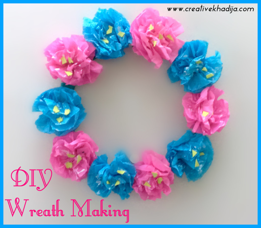 How To Make Crepe Paper Flowers Wreath-Recycling