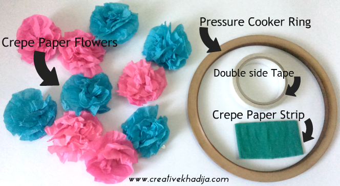 How To Make Crepe Paper Flowers Wreath-Recycling