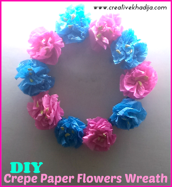 How To Make Crepe Paper Flowers Wreath-Recycling