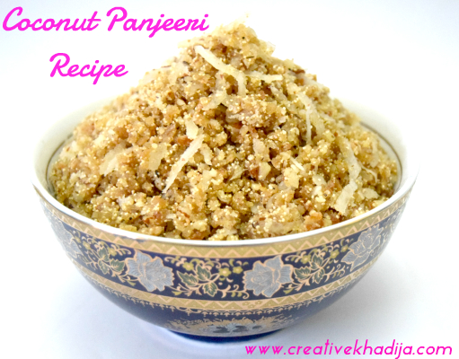 coconut panjeeri sweet pakistani recipes