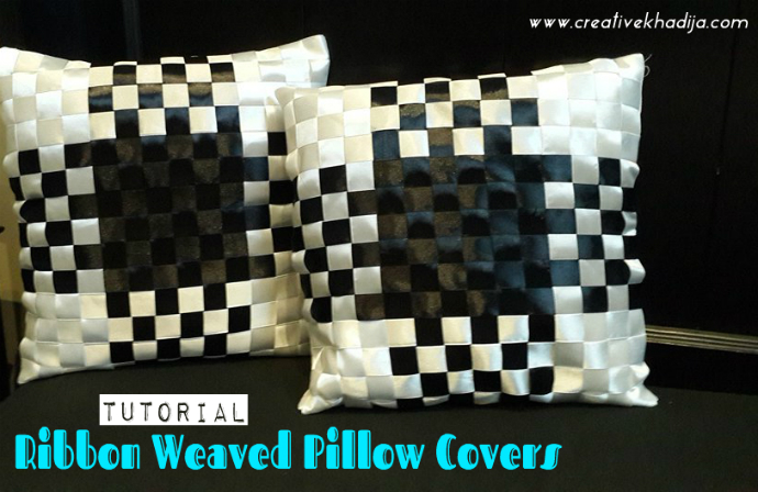 how to make ribbon work cushions-pillows