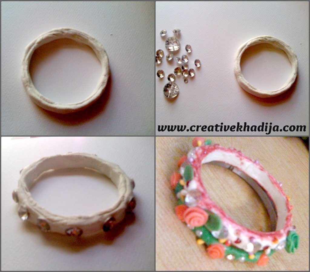 bangle refashion with clay and dough