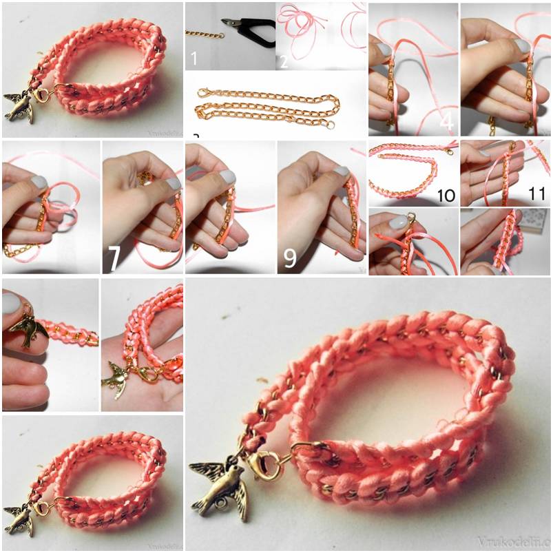 DIY-pink-fashionable-bracelet
