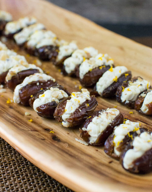 Orange And Walnut Stuffed Dates