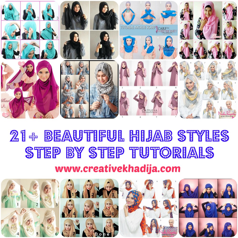 easy beautiful fashionable hijab styles tutorials how-to wear hijab