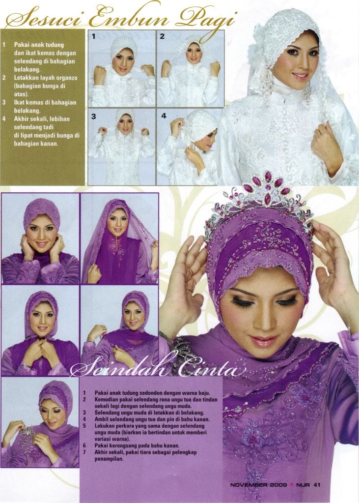 elegant bridal hijab
