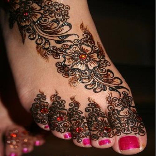 henna design for feet